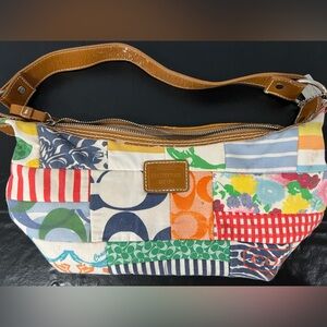 Coach y2k Patchwork shoulder/wristlet Bag